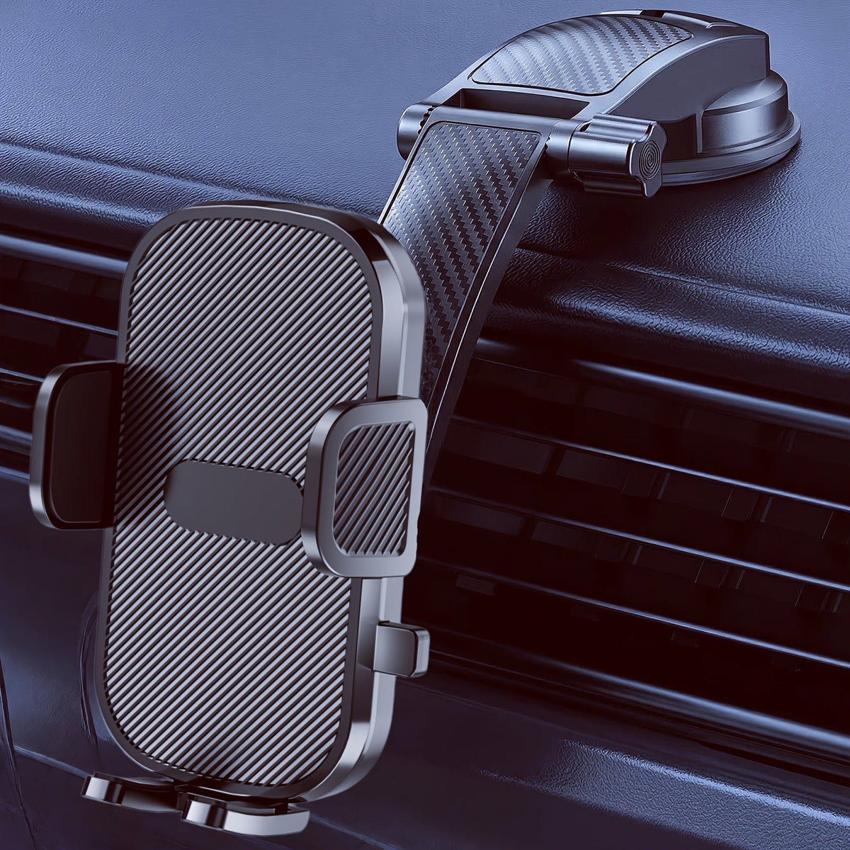 Support de téléphone universel pour voiture, fixation tableau de bord rotative à 360° – Berceau rétractable compatible avec tous les téléphones iPhone Samsung, vision réglable horizontale et verticale, support de téléphone sécurisé pour voiture