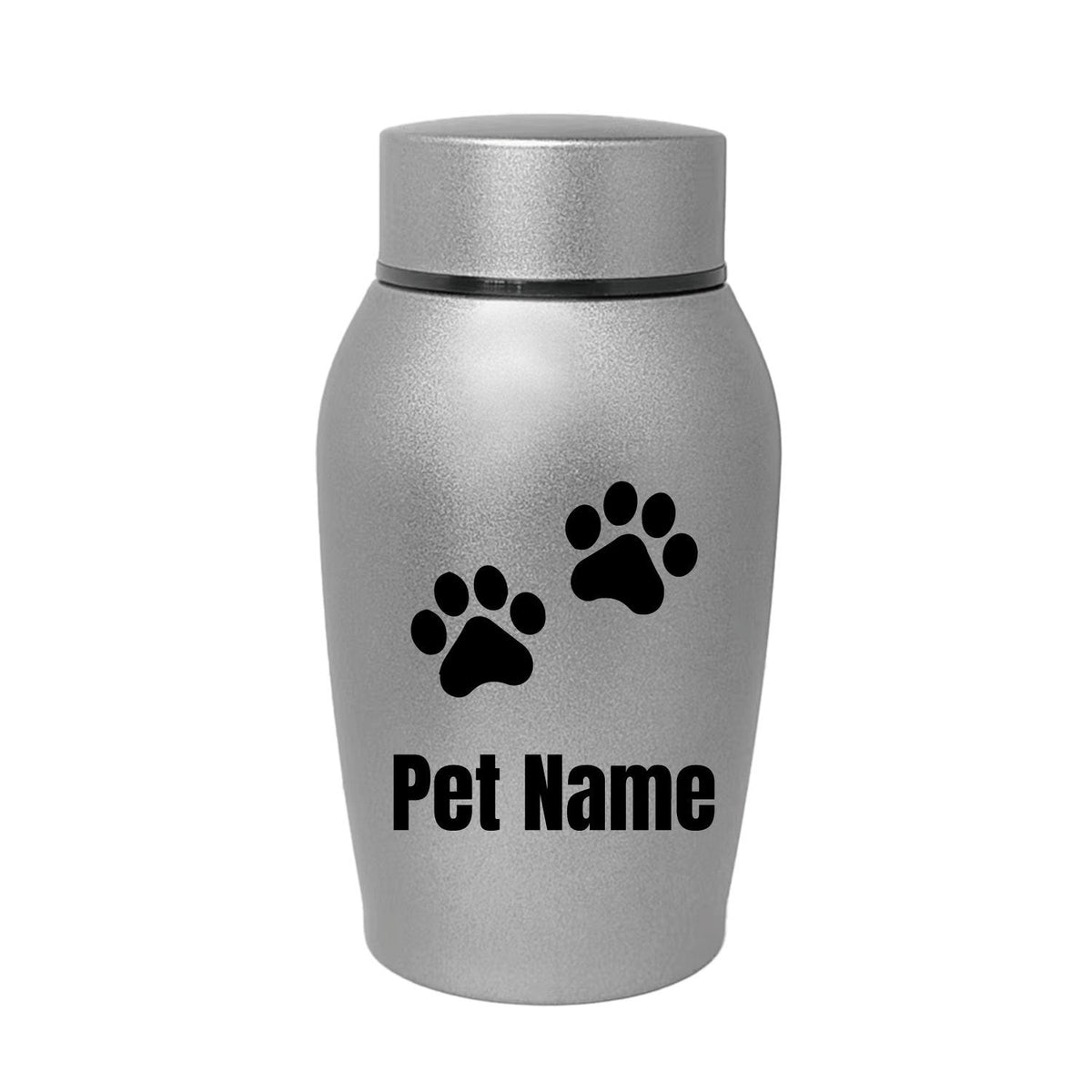 Urne funéraire personnalisée pour animaux – Urne de crémation en acier inoxydable pour chiens et chats avec couvercle à vis, souvenir commémoratif personnalisé pour animaux bien-aimés