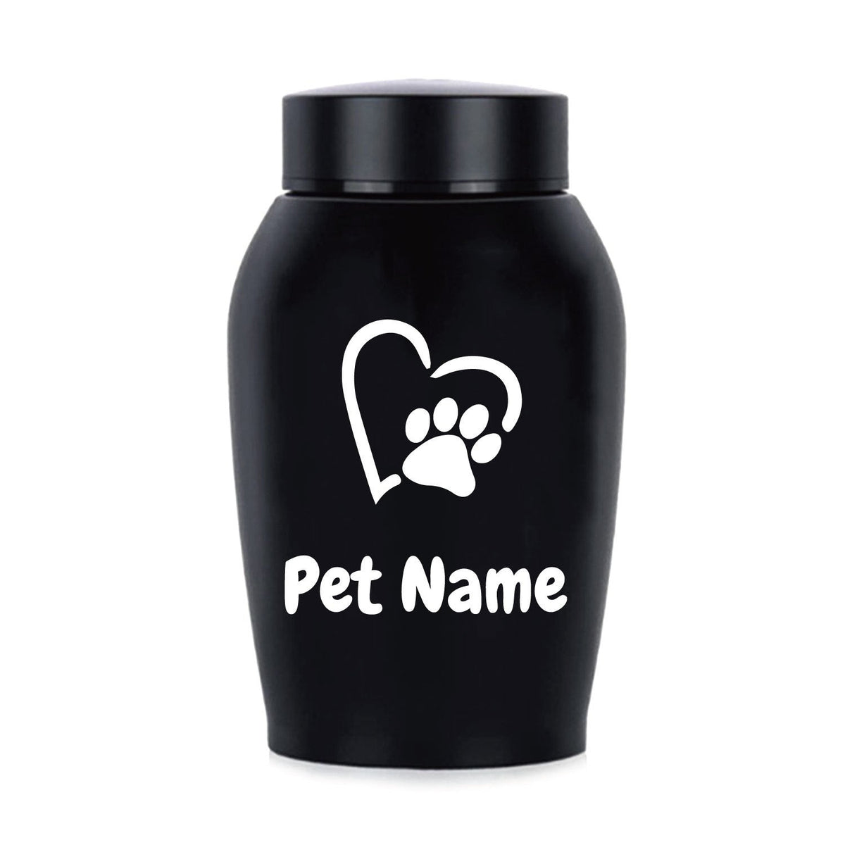 Urne funéraire personnalisée pour animaux – Urne de crémation en acier inoxydable pour chiens et chats avec couvercle à vis, souvenir commémoratif personnalisé pour animaux bien-aimés