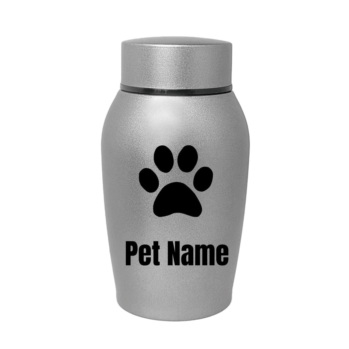 Urne funéraire personnalisée pour animaux – Urne de crémation en acier inoxydable pour chiens et chats avec couvercle à vis, souvenir commémoratif personnalisé pour animaux bien-aimés