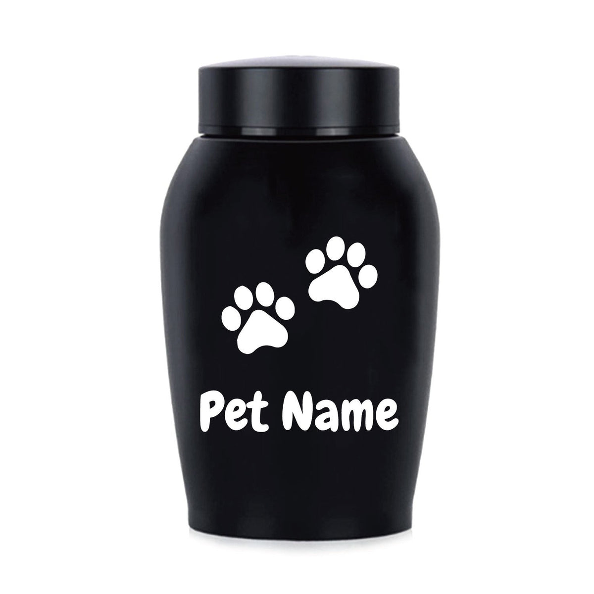 Urne funéraire personnalisée pour animaux – Urne de crémation en acier inoxydable pour chiens et chats avec couvercle à vis, souvenir commémoratif personnalisé pour animaux bien-aimés