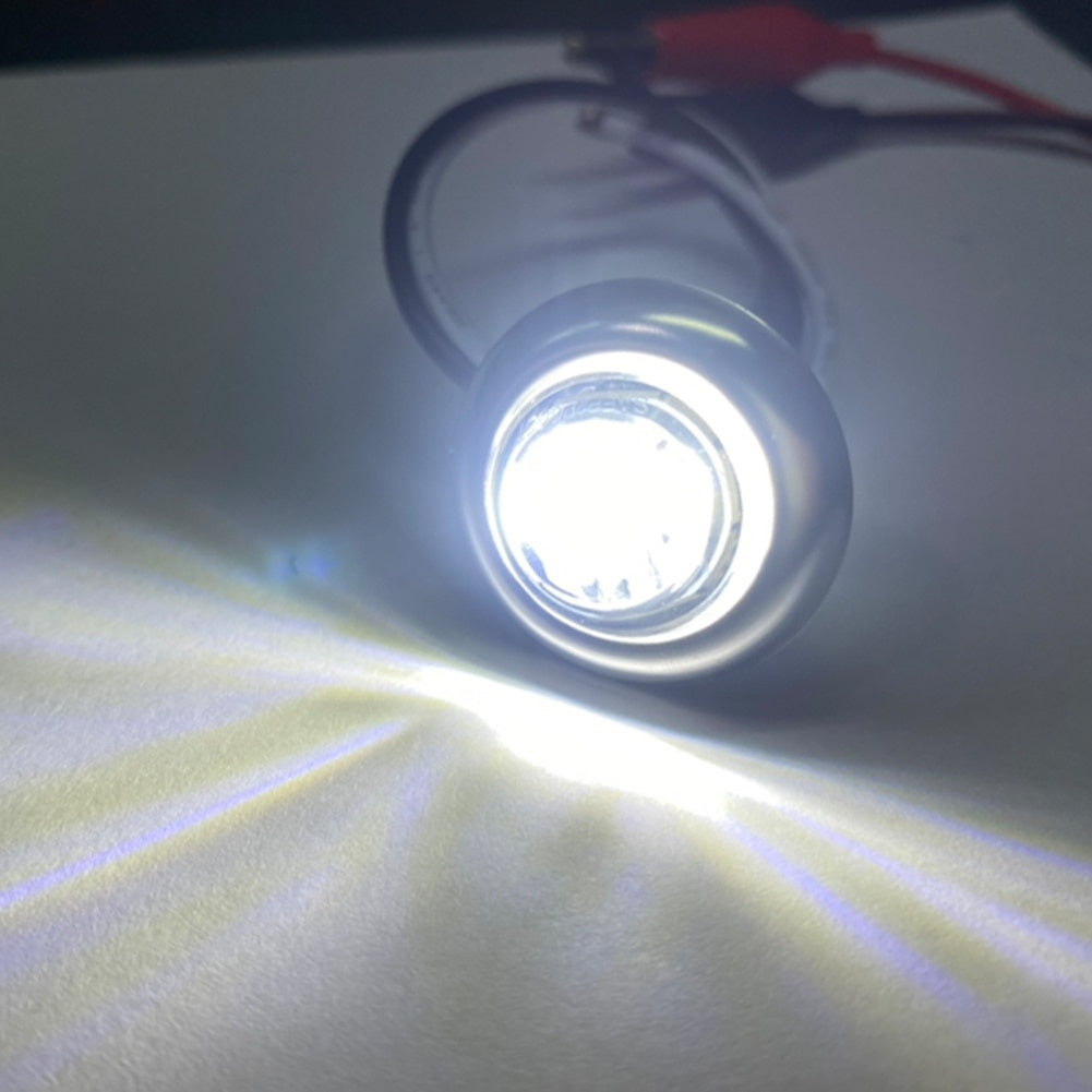 Lot de 20 feux de courtoisie LED pour bateau, 12 V CC, 3 LED, feux de gabarit latéraux pour tableau arrière, poupe et pont de yacht, feux de navigation ronds submersibles en rouge, vert, bleu, blanc et jaune, base en acier inoxydable