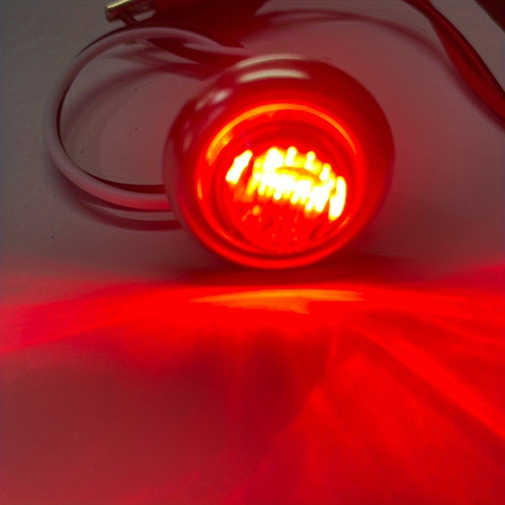 Lot de 20 feux de courtoisie LED pour bateau, 12 V CC, 3 LED, feux de gabarit latéraux pour tableau arrière, poupe et pont de yacht, feux de navigation ronds submersibles en rouge, vert, bleu, blanc et jaune, base en acier inoxydable