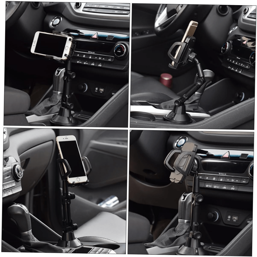 Support téléphone pour porte-gobelet de voiture, support universel réglable pour téléphone portable, socle avec rotation à 360°, compatible avec iPhone, Samsung et tous les smartphones
