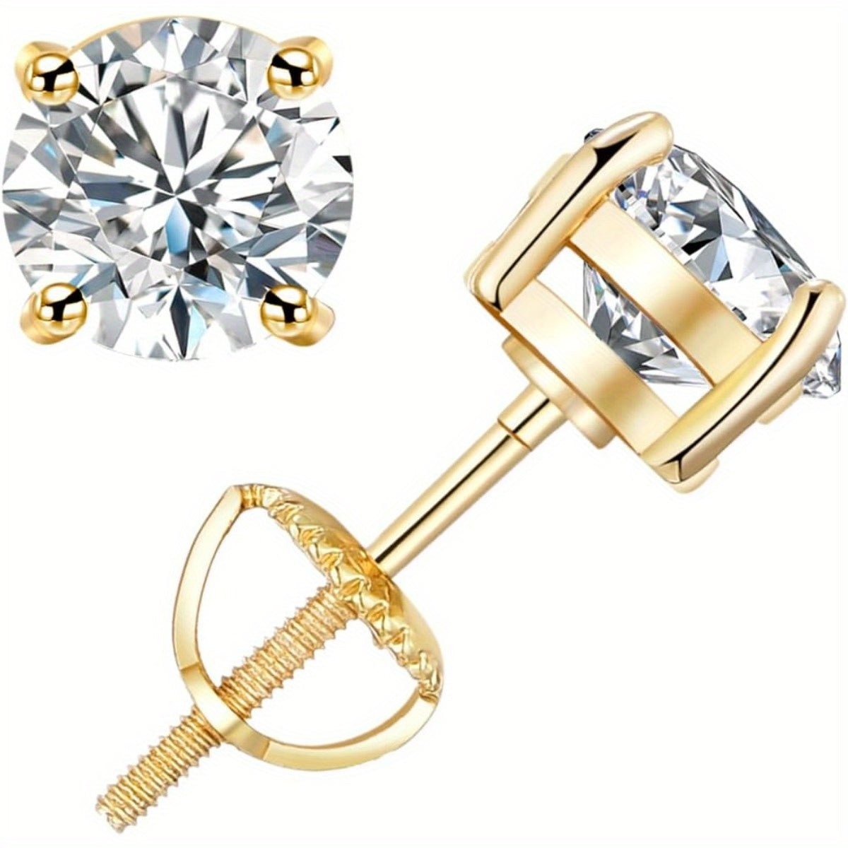 Boucles d'oreilles spirale en argent sterling 925 et moissanite pour femmes et hommes – Clous d'oreilles tourbillon en diamant de laboratoire brillant, bijoux mixtes élégants, formes ronde et cœur, 3 mm à 6 mm