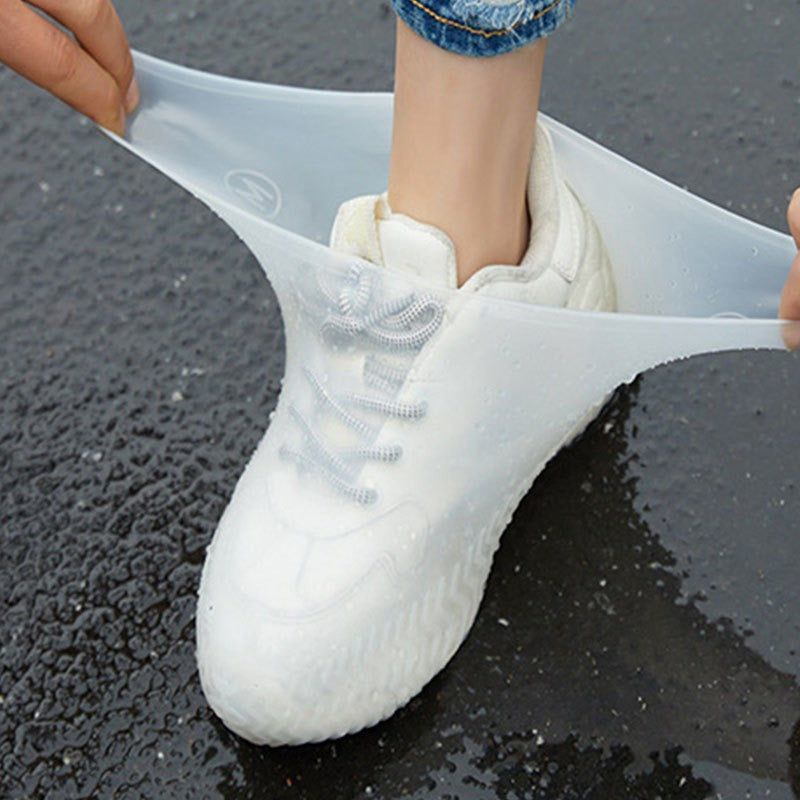 Sur-chaussures de pluie réutilisables en latex pour hommes, femmes et enfants – Lot de 5 paires couleurs assorties, taille unique (EU 34-45), protection antidérapante durable contre la pluie pour usage extérieur