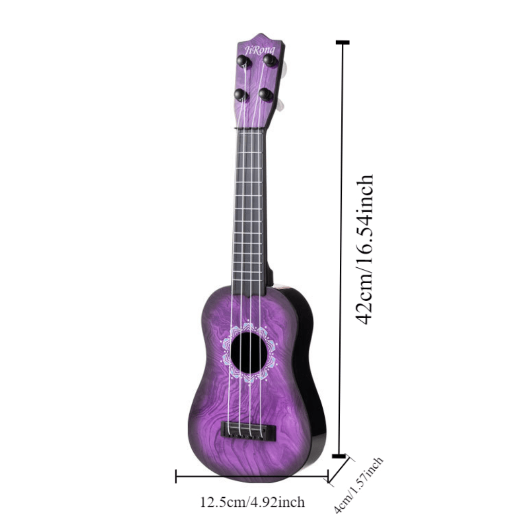 Guitare jouet ukulélé pour enfants 16,5 pouces, instrument de musique pour débutants, jouet d'éveil musical, cadeau pour enfants et tout-petits, violet, bleu, rouge, vert, blanc, noir