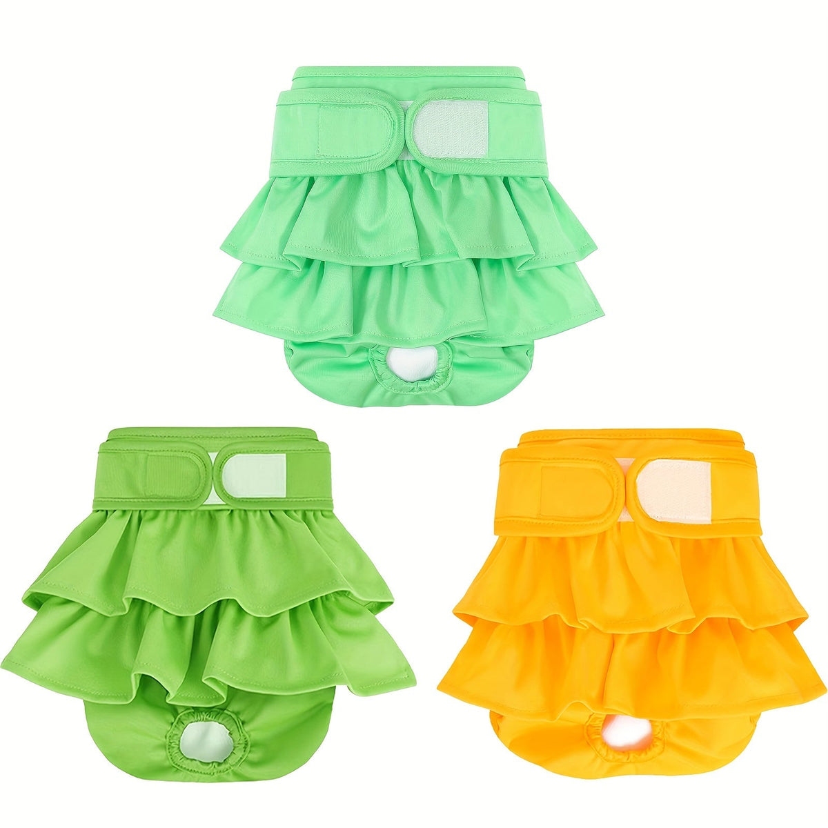Washable Female Dog Diapers 3 Pack Reusable Highly Absorbent β Dog Period Panties for Female Dogs in Heat Incontinence & Puppy Training XS to L