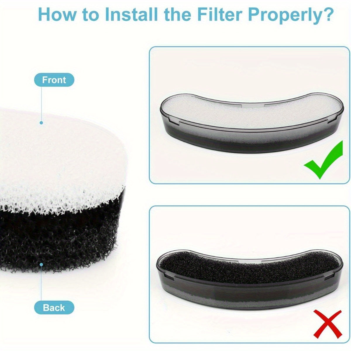 Filtres de rechange pour fontaine à eau pour chat et chien, pack de 4/8/16/20/24, charbon actif, filtration multiple, compatibles avec les distributeurs d'eau automatiques pour animaux NPET DF10 DF30