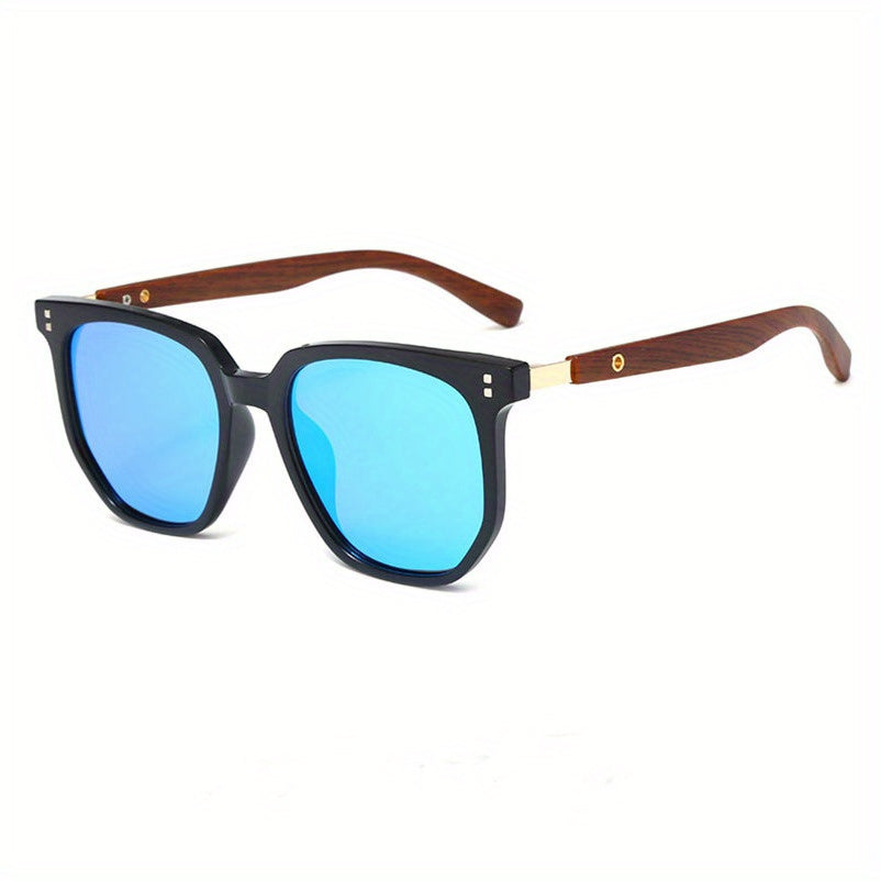 Lunettes de soleil unisexes vintage avec détails à clous, verres polarisés TR UV400 - Lunettes rétro style urbain pour hommes et femmes, idéales pour la conduite, les voyages et le quotidien, monture TR légère