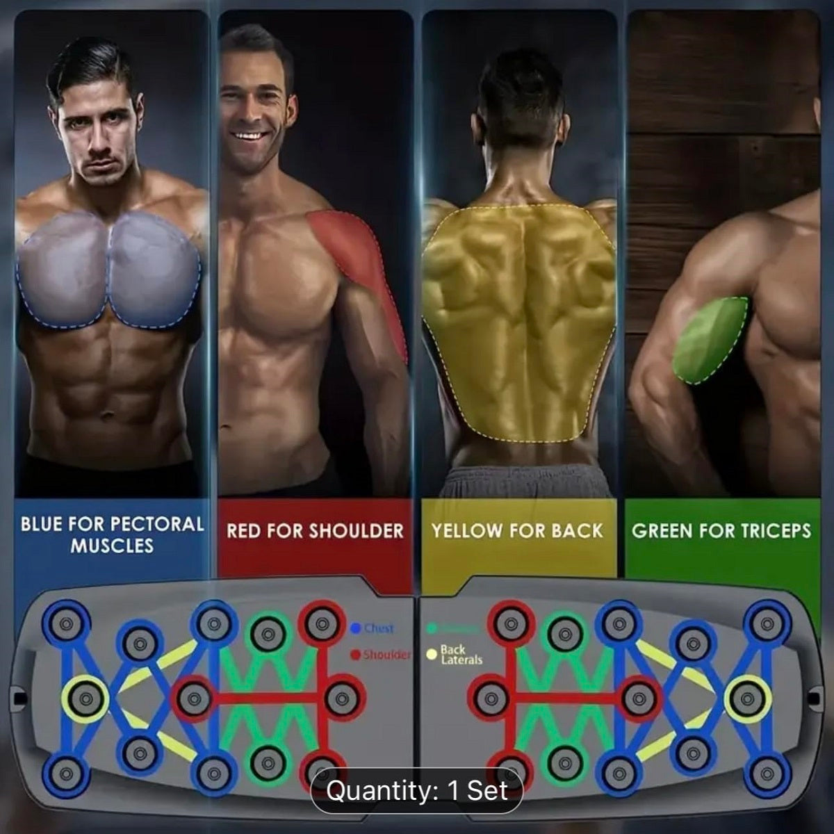 Planche de pompes pliable pour entraînements à domicile – Équipement de musculation multi-angles pour hommes et femmes, cible les pectoraux, les triceps, les biceps et les abdominaux, design compact et portable pour l'exercice quotidien et les voyages
