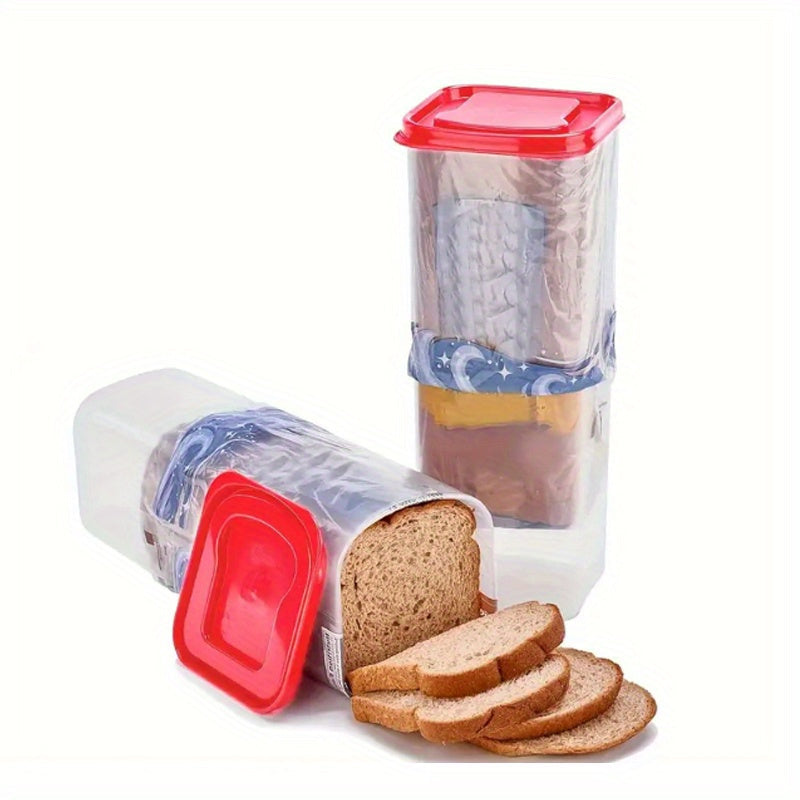 Récipient de conservation pour pain avec couvercle hermétique, boîte à pain empilable et réutilisable pour toasts et miches, organisateur de cuisine portable pour pain, idéal pour la maison et le camping