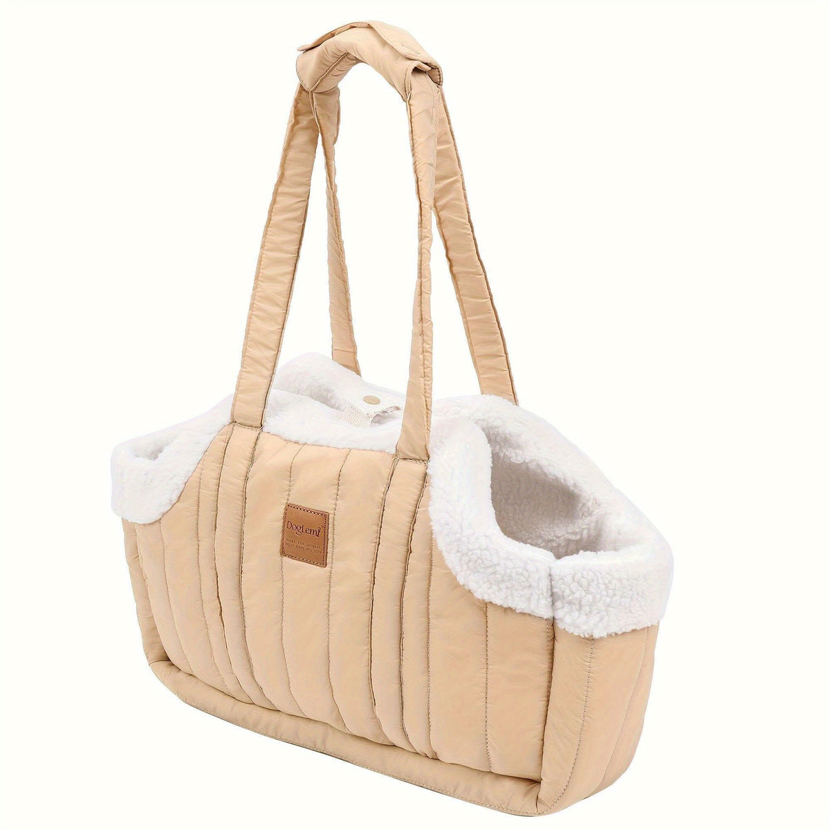 Sac de transport d'hiver pour animaux avec fermeture à pression – Sac fourre-tout chaud et confortable pour petits chiens et chats, idéal pour les activités en extérieur, disponible en marron, noir, beige, rose, vert et bleu