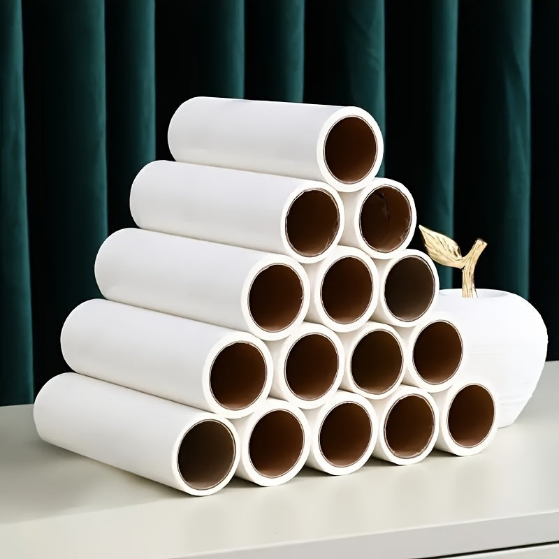 Set de rouleaux anti-poils d'animaux portables avec 5 recharges extra-adhésives - Rouleau anti-peluches jetable pour poils de chien et chat sur tapis et vêtements - Rouleau de papier facile à remplacer (3 tailles au choix)