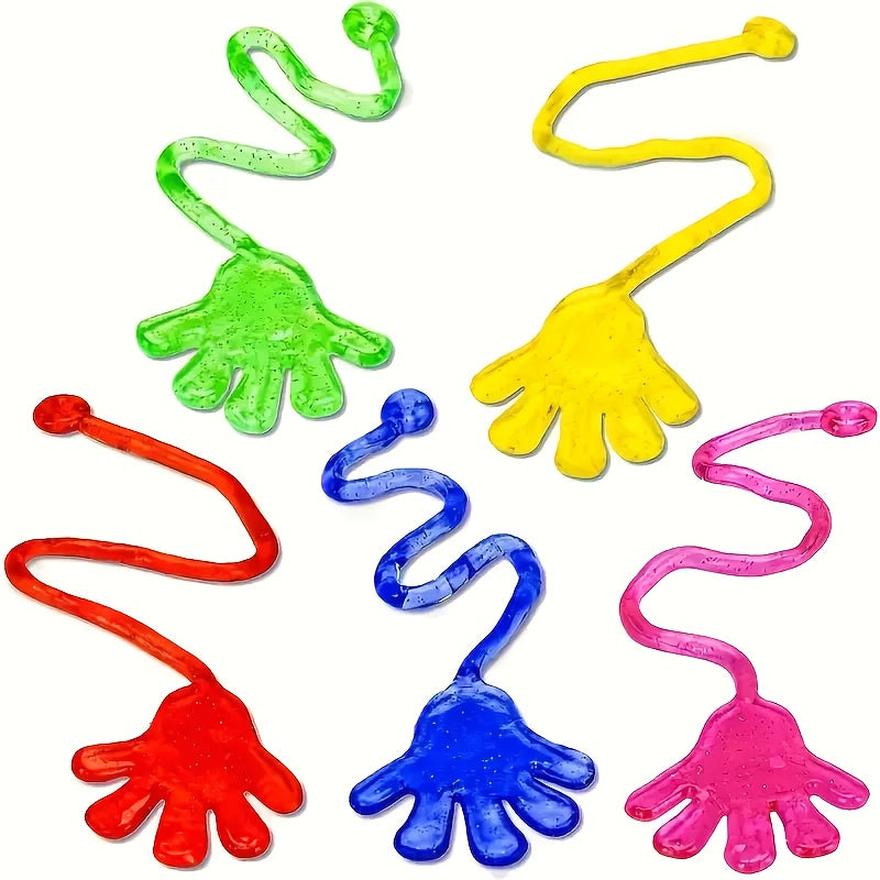 Lot de jouets collants en vrac pour enfants – Mains collantes extensibles à lancer, cadeaux de fête, prix de classe, remplissage de sacs surprises pour Halloween ou anniversaire | 12, 24, 36 ou 50 pièces, couleurs aléatoires
