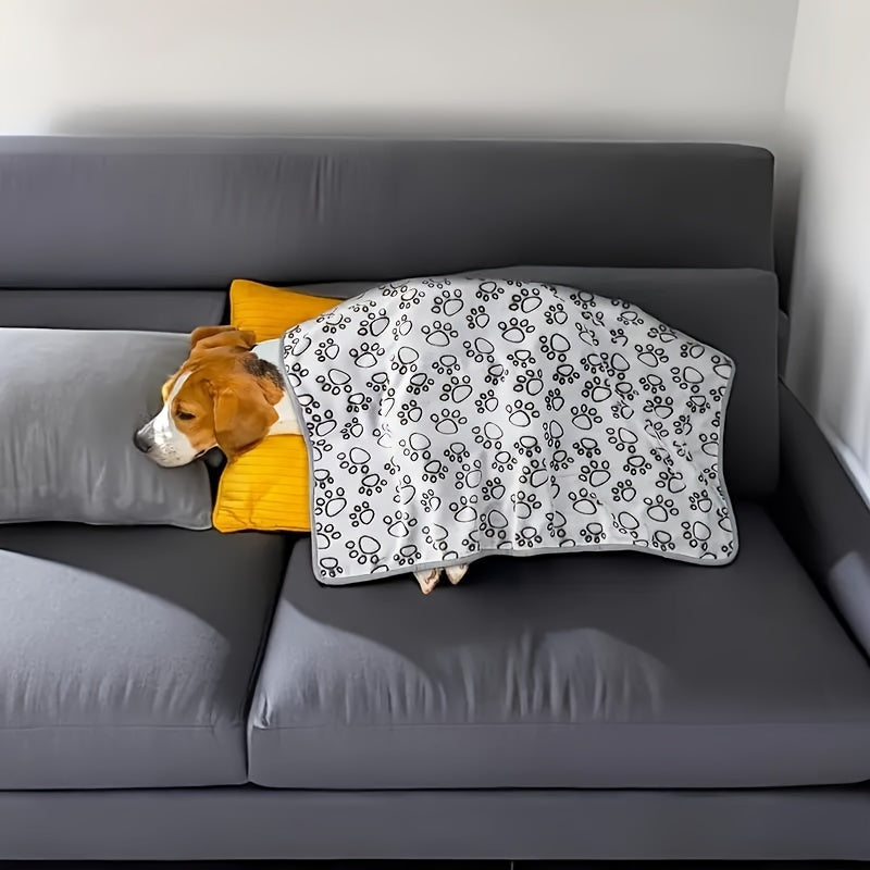 Couverture douce en flanelle pour chiens et chats, lavable en machine, plaid douillet en polyester pour petits, moyens, grands et très petits animaux, idéale pour canapé, lit ou cage