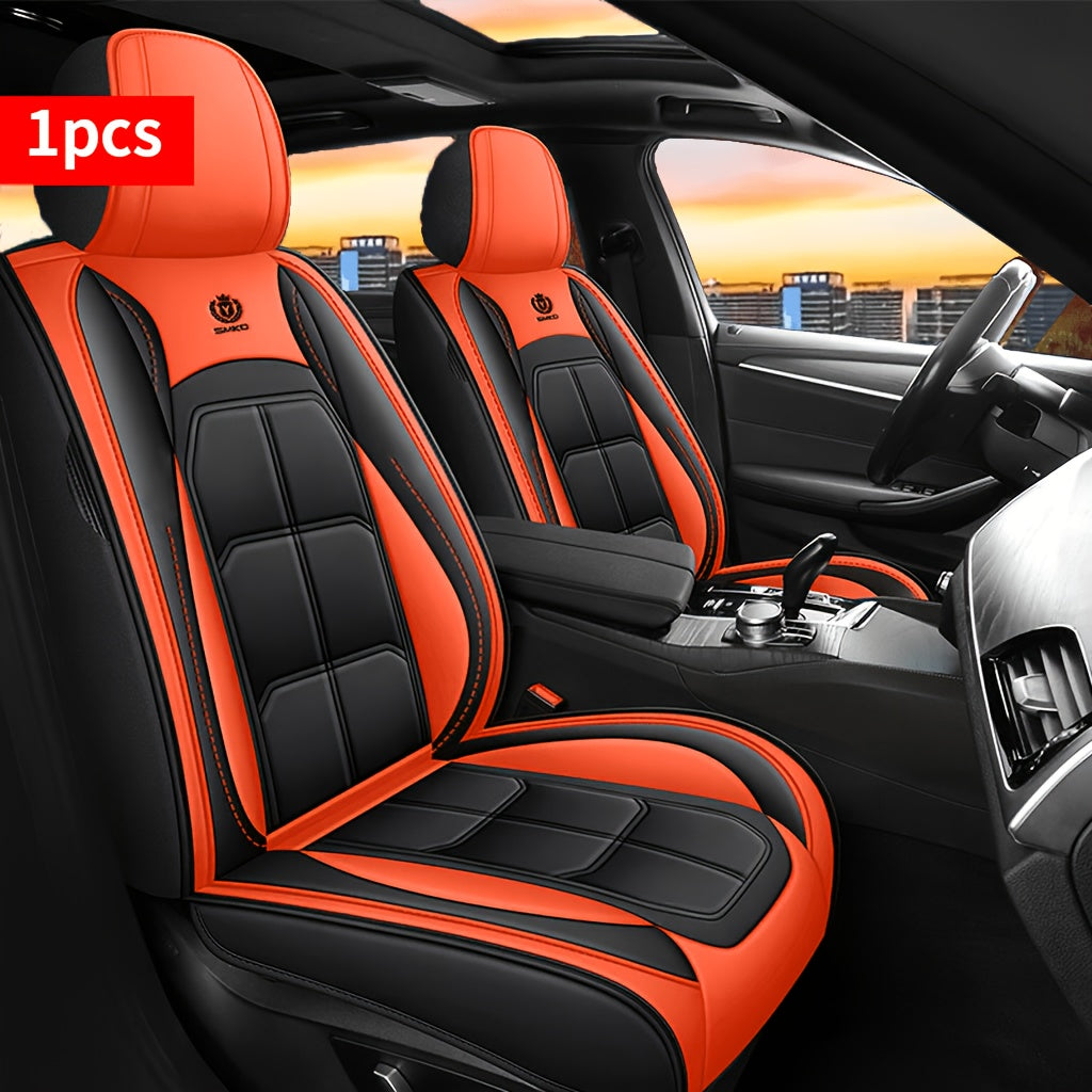 Housse de siège de voiture en similicuir, protection de siège universelle avec rembourrage en mousse pour berline, SUV et pick-up – Durable, confortable, amélioration de l'intérieur de luxe, disponible en 7 coloris pour sièges avant ou arrière
