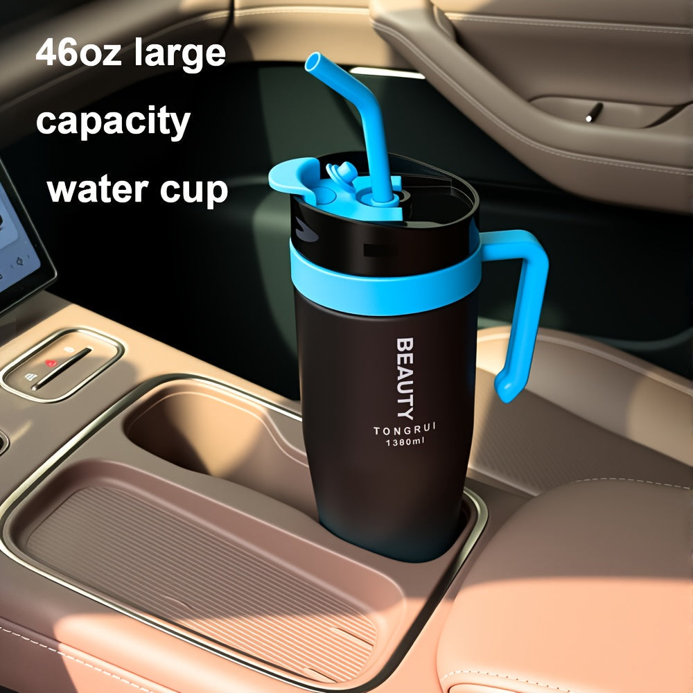 Ensemble de 5 bouteilles d'eau dégradées sans BPA avec paille et couvercle anti-fuite - Bouteilles de sport étanches de 1,3 L, 800 ml et 260 ml pour la gym, les voyages et l'extérieur