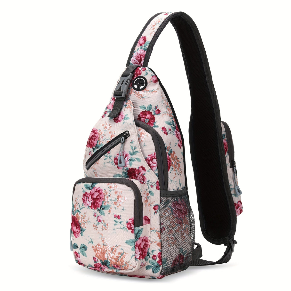 Sac à bandoulière grande capacité pour hommes et femmes – Sac de voyage polyvalent style sport brodé avec fermeture éclair sécurisée, idéal pour les trajets quotidiens mains libres et les activités en plein air, plusieurs coloris disponibles