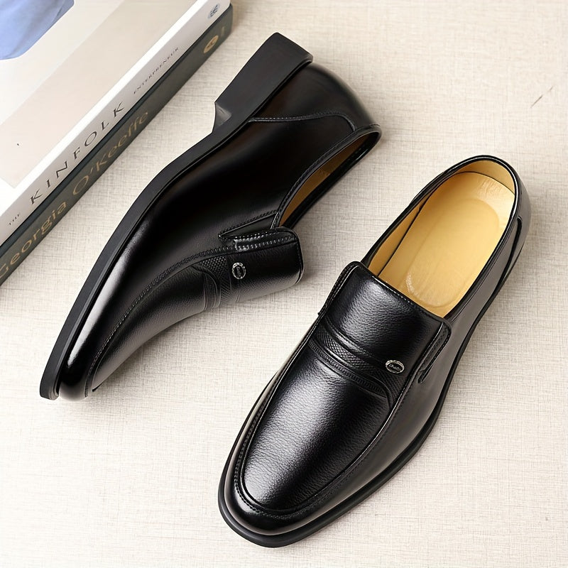 Chaussures habillées Oxford pour hommes, mocassins business à enfiler, chaussures élégantes en cuir de haute qualité, grandes tailles US 7-13, noir