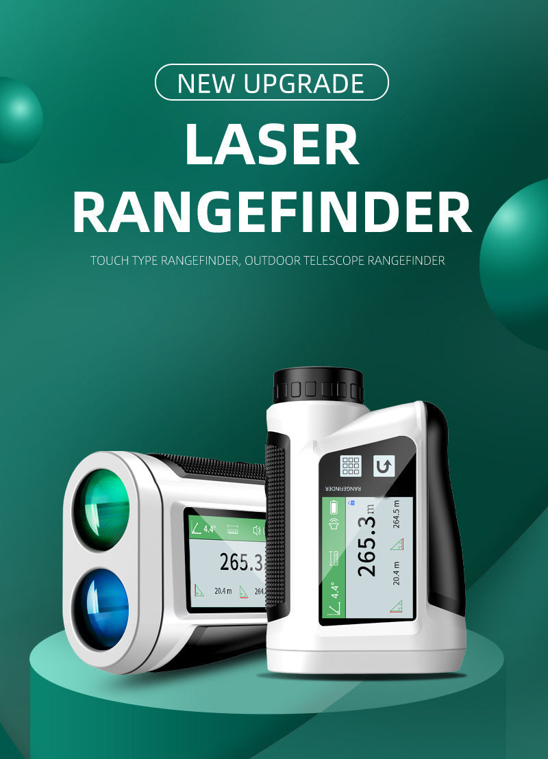 Télémètre laser Nohawk 1000 yards avec écran couleur latéral, rechargeable par USB, synthèse vocale en anglais, compensation de pente, alertes par vibration, 9 modes, unités M/Yard/Ft pour golf, chasse, disc golf, noir/blanc