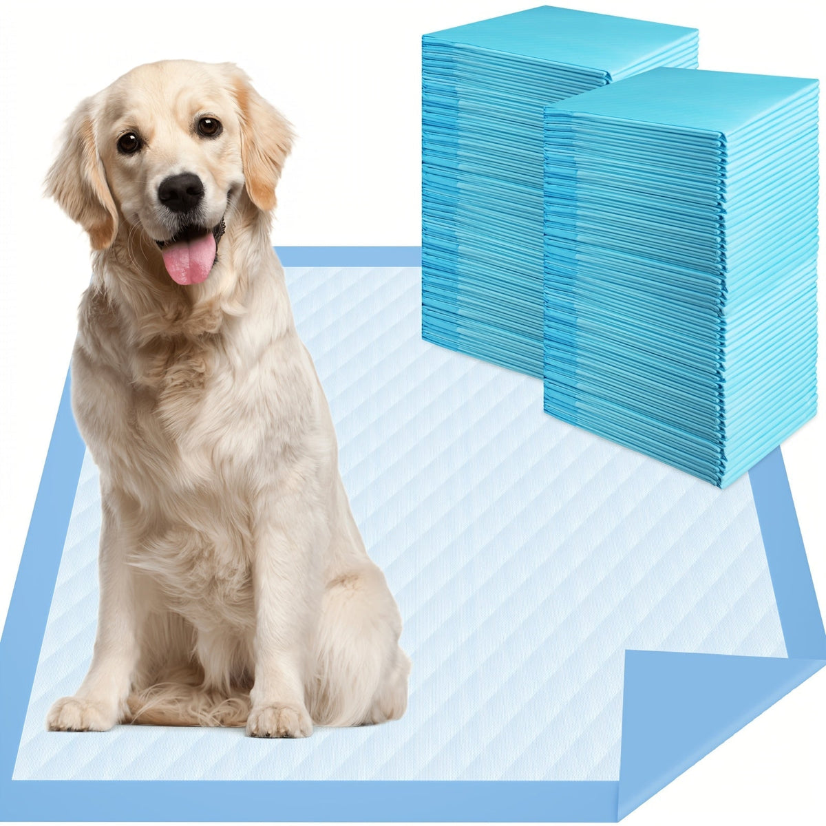 Alèses pour chiens, lot de 100 – Alèses d'apprentissage 6 couches super absorbantes, anti-fuites et anti-odeurs, protections jetables pour chiots, chiens et chats, 86 x 71 cm ou 56 x 56 cm