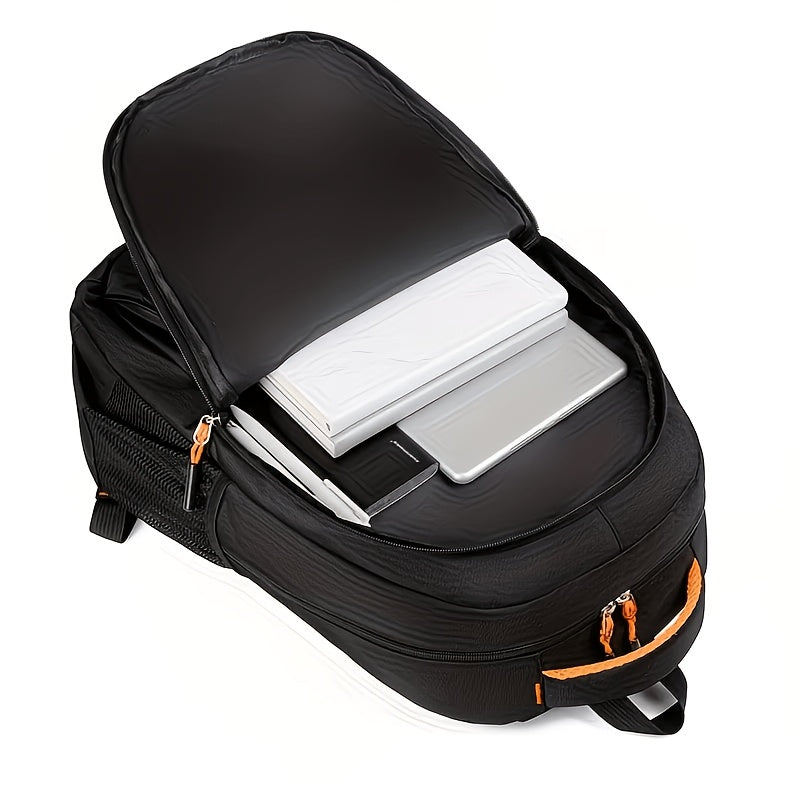 Ensemble de sac à dos de voyage grande capacité pour homme, sacoche pour ordinateur portable en nylon durable à compartiments multiples avec sangles réglables pour les voyages d'affaires et le campus – Combinaison sac à dos et sac à bandoulière