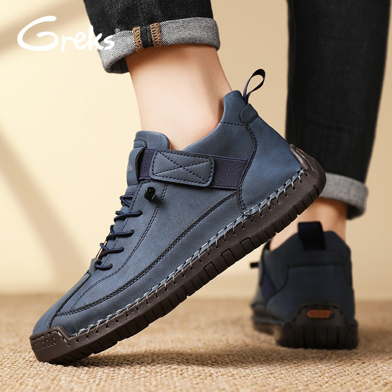 Bottines sans lacets pour hommes, mocassins mi-hauts légers, semelle amortissante antidérapante pour la marche, la conduite, le bureau décontracté, semi-formel, printemps, automne, UE 34,5-48