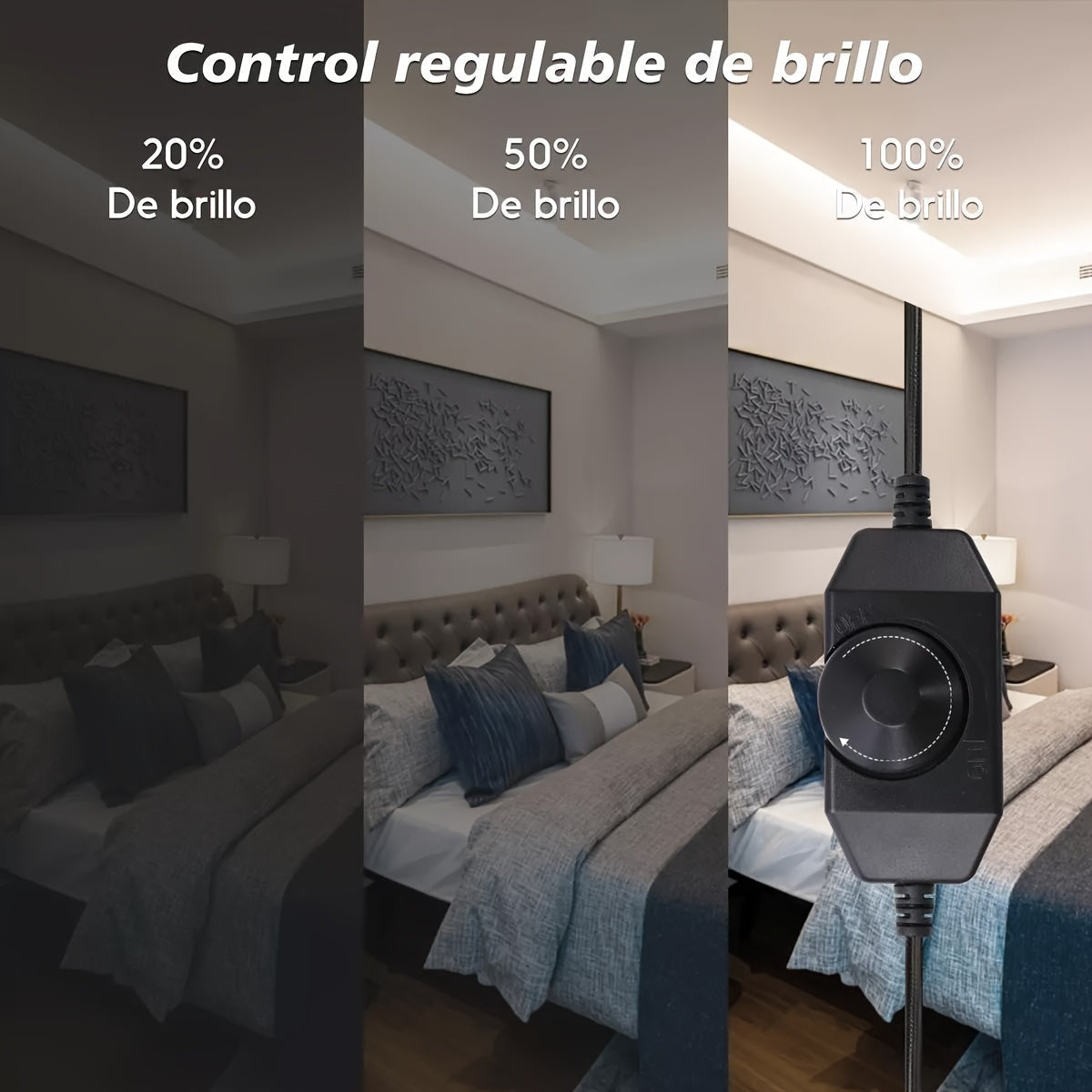 Ruban LED COB 10 m, 4800 LED, intensité variable – Bande lumineuse LED flexible ultra brillante à haut rendement lumineux pour sous-meuble, rétroéclairage TV, chambre, cuisine et décoration de fête