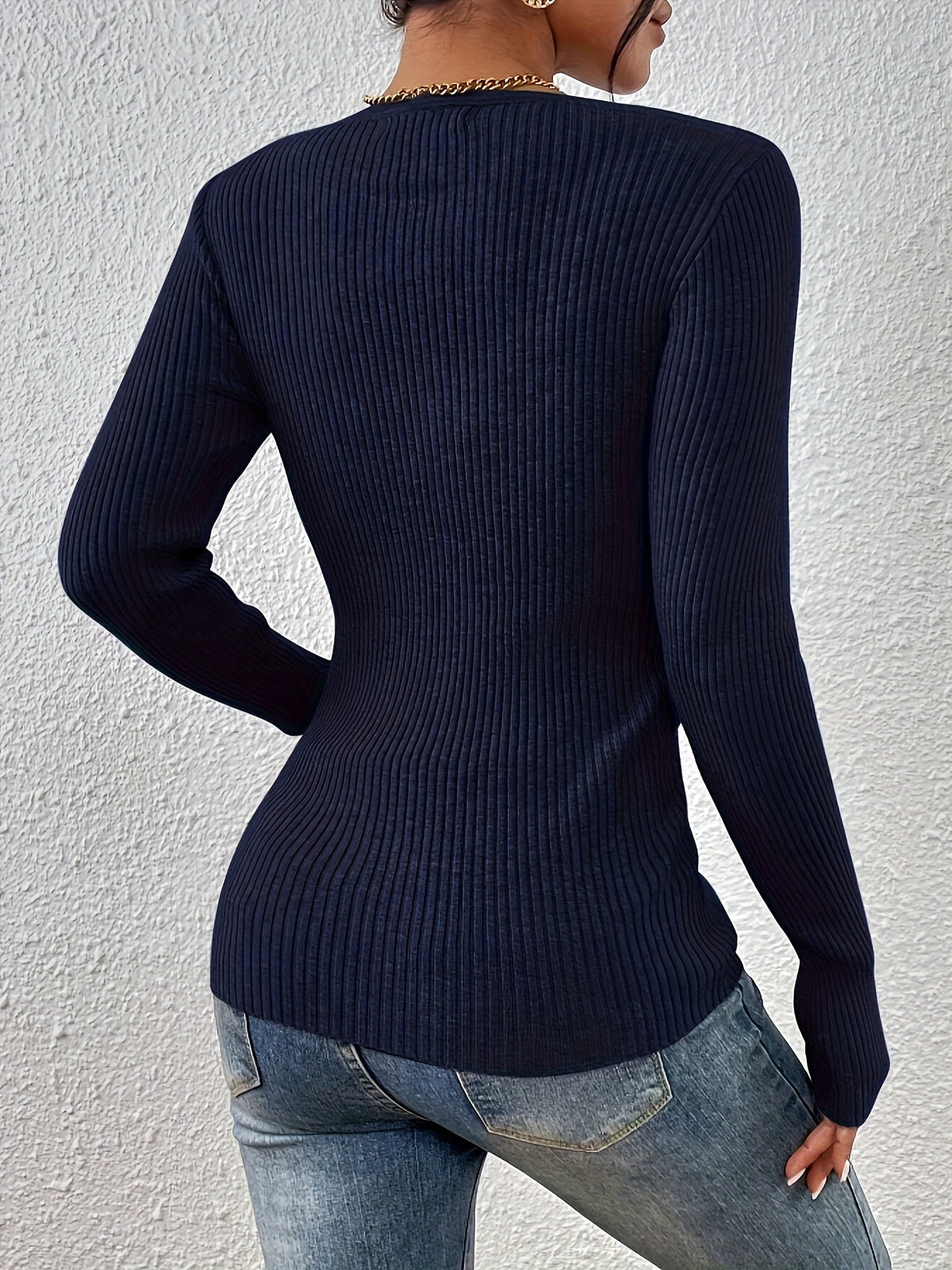 Gilet boutonné en maille côtelée pour femme - Veste en tricot élégante à manches longues, coupe ajustée, pour l'automne et l'hiver | Plusieurs couleurs XS-XL