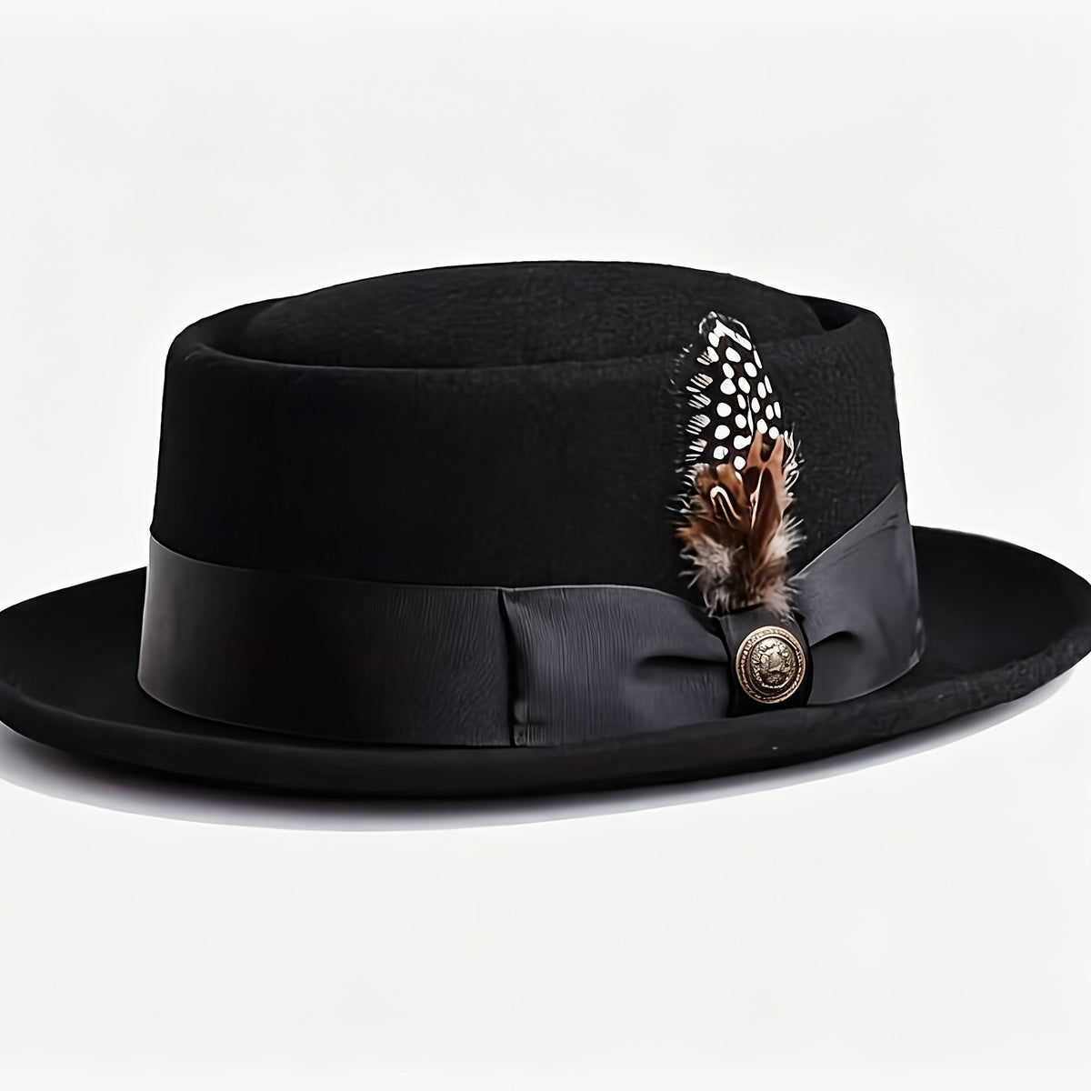 Chapeau pork pie ajustable en laine de qualité supérieure pour hommes et femmes – Style fedora unisexe léger, 5 coloris, idéal pour les fêtes, mariages, festivals, cadeaux de Noël et de Saint-Valentin