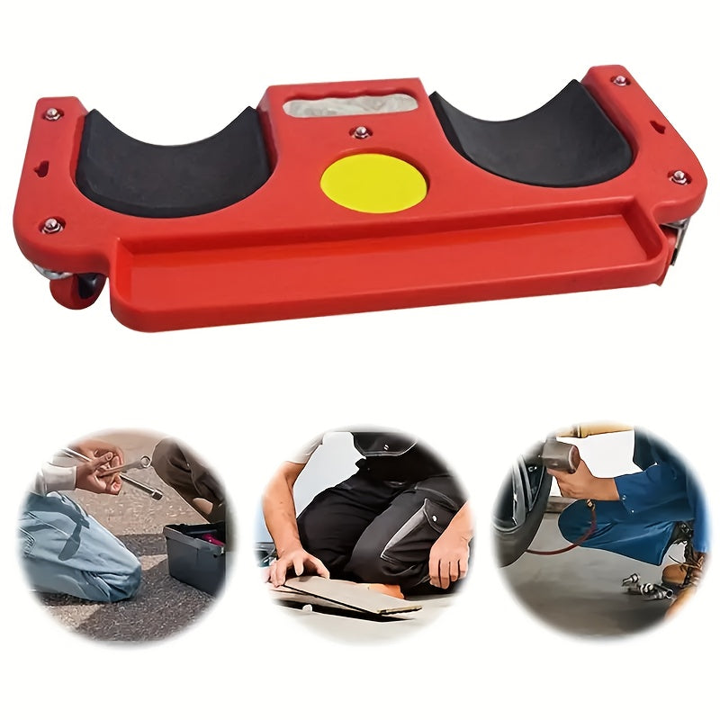 Plateforme à genouillère roulante avec roues et plateau à outils intégré, coussin en ABS pour travaux de revêtement de sol, menuiserie, réparation automobile et mécanique – Robuste, confortable, tabouret de travail multifonction