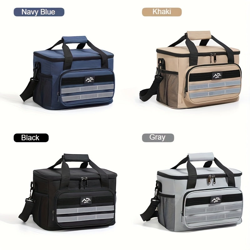 Sac isotherme grande capacité, étanche et portable pour pique-nique, camping, plage et déjeuner, sac isotherme souple et résistant avec isolation épaisse - Noir, bleu marine, gris, kaki