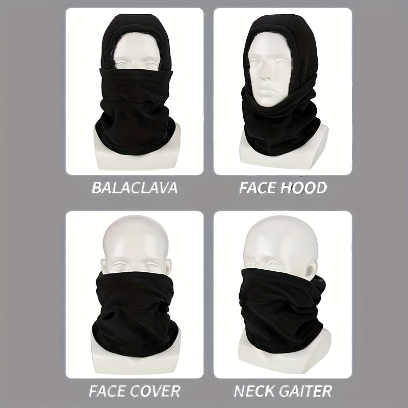Lot de 2 cagoules de ski coupe-vent en polaire – Protection intégrale du visage et du cou pour hommes et femmes, idéale pour le cyclisme, le ski, le snowboard, la moto et les sports d'extérieur par temps froid, bonnet chaud unisexe