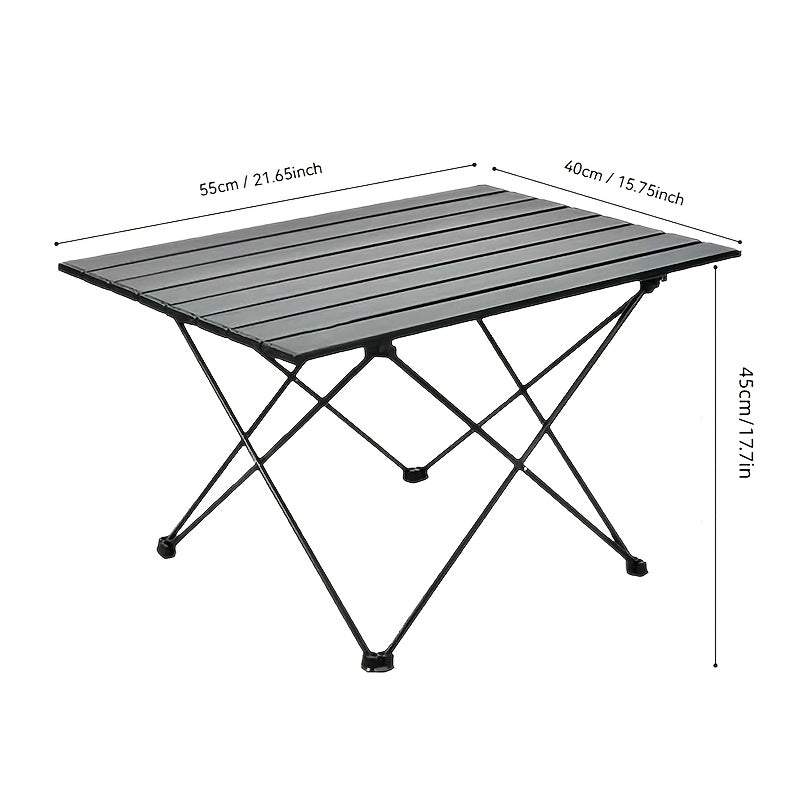 Table de camping pliante avec sac de transport – Table d'extérieur légère et portable, 3 tailles disponibles pour le camping, la plage, le pique-nique, le barbecue, le jardin, le bateau et les voyages, installation et rangement faciles