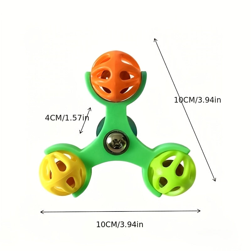 Jouet clochette rotatif pour perroquet, puzzle pivotant à 360 degrés, accessoire de cage anti-ennui pour perruches, calopsittes, conures, inséparables, bleu, vert, jaune, orange, rose