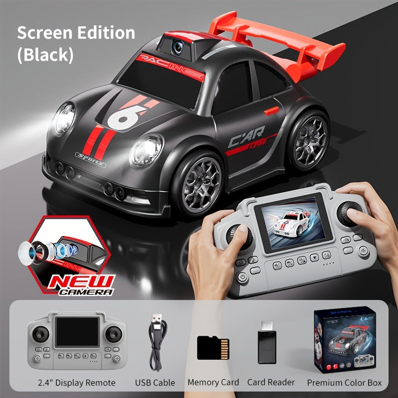 Voiture télécommandée électrique CP6 2026 avec écran LCD en option, voiture radiocommandée haute vitesse pour enfants et adultes, disponible avec ou sans écran, noir ou blanc