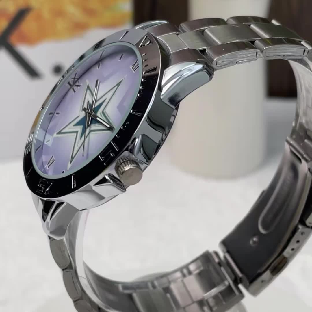 Montre à quartz pour homme avec bracelet en acier inoxydable, cadran rond simple et décontracté, montre-bracelet analogique classique en métal, cadeau pour homme, argenté