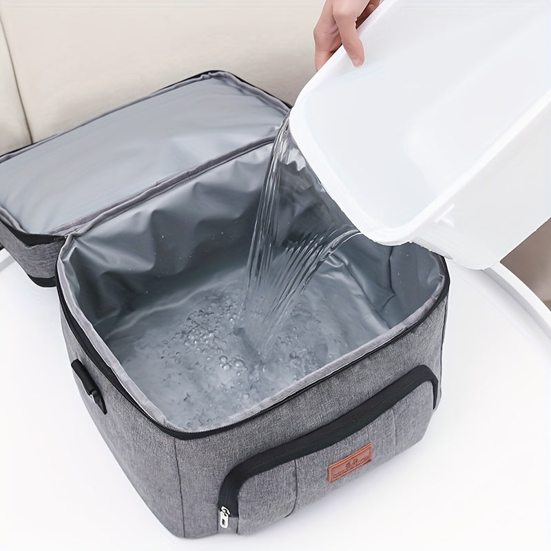 Sac à déjeuner isotherme en tissu Oxford – Sac thermique portable pour le travail, l'école et les pique-niques – Sac à lunch polyvalent pour collations, plats à emporter et préparation de repas – Étanche et réutilisable, 4 couleurs