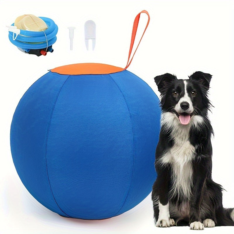 Grosse balle gonflable pour chien – Jouet interactif pour l'entraînement et le rassemblement, jouet d'exercice anti-ennui pour bouledogues, golden retrievers et bergers australiens, sans pile nécessaire