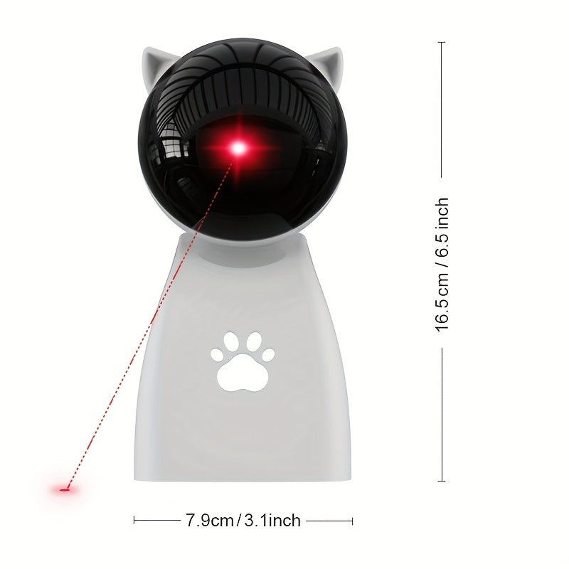 Jouet laser automatique pour chat rechargeable par USB – 3 modes de vitesse, à suspendre ou à poser, angle réglable de 0 à 130°, batterie 800 mAh, arrêt automatique après 15 min, pointeur laser interactif pour chats, chatons et chiens d'intérieur