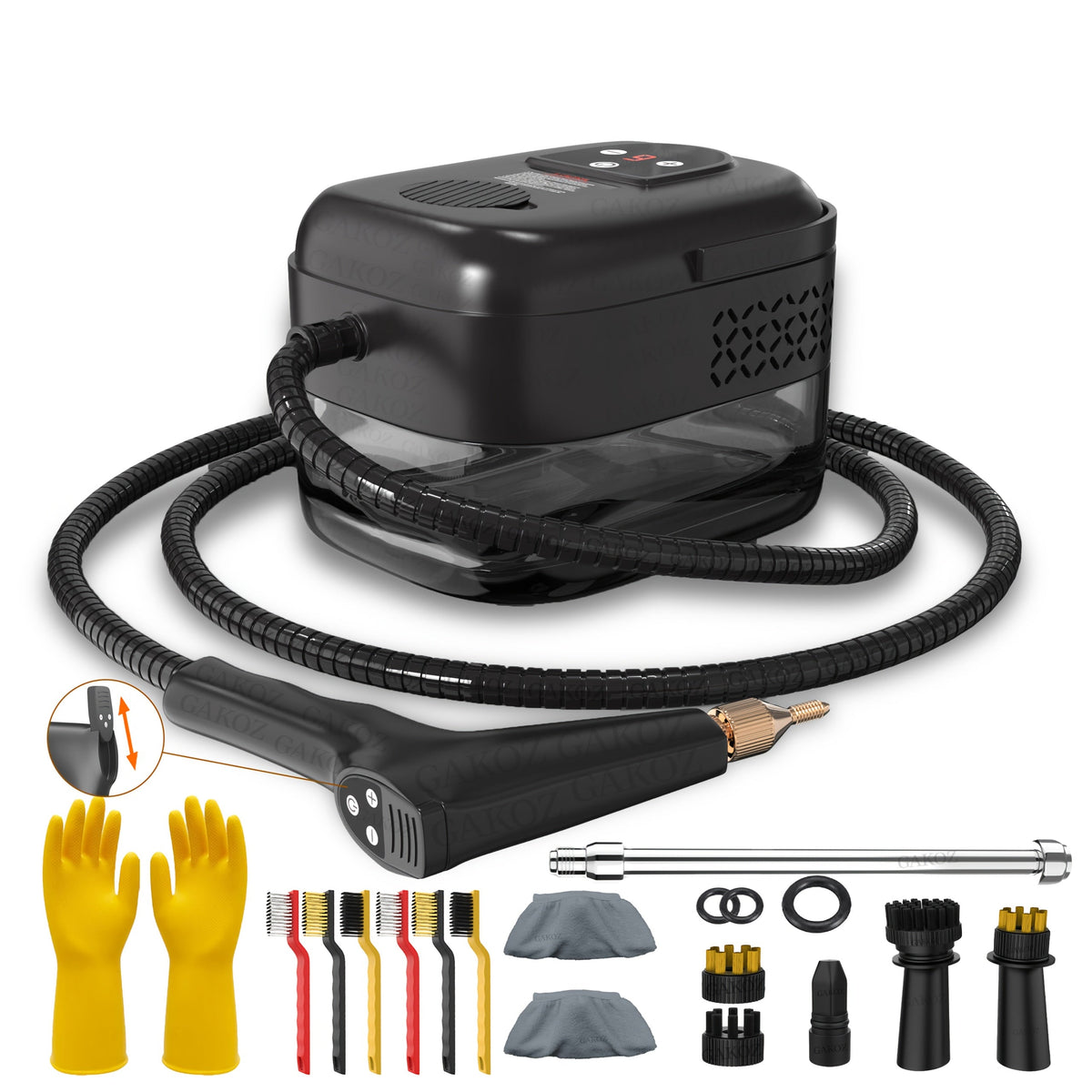 Nettoyeur vapeur portatif avec ensemble d’accessoires de 35 pièces, haute pression, portable, nettoyage en profondeur sans produits chimiques – Graisse de cuisine, canapé, climatiseur, carrelage, intérieur de voiture, lave-linge, 6 couleurs