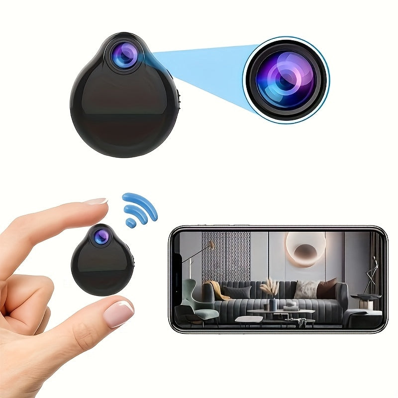 Mini caméra corporelle WiFi – Micro caméra portable avec détection de mouvement, enregistrement vidéo et audio, webcam de surveillance pour la sécurité domestique, batterie intégrée, surveillance à distance sans fil