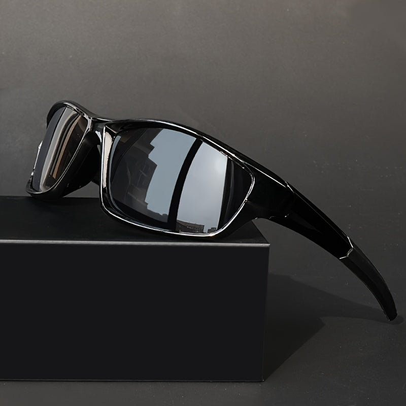 Lunettes de soleil polarisées enveloppantes pour hommes et femmes – Style sport rétro, verres TAC et monture PC légère, lunettes avec protection UV pour la conduite, le cyclisme et les activités de plein air