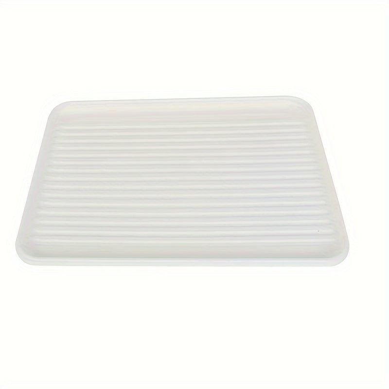 Tapis sous évier, bac de récupération étanche pour meuble de cuisine ou salle de bain, protecteur flexible, durable et antidérapant, facile à nettoyer, blanc
