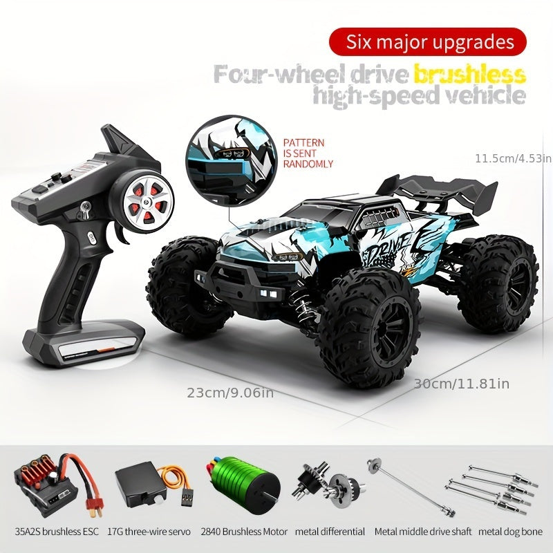 Voiture de course RC 4WD haute vitesse électrique tout-terrain pour adultes et joueurs professionnels – Moteur à balais, camion RC rapide