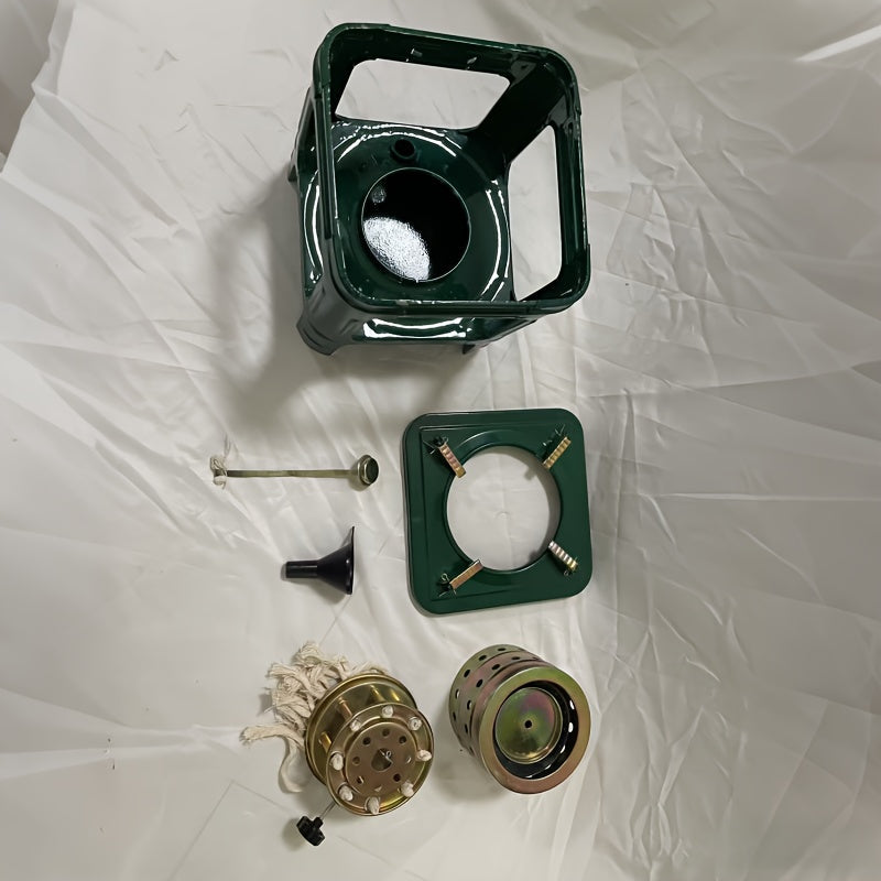 Réchaud de camping portable au kérosène avec brûleur intégré, radiateur et cuiseur à pétrole léger pour l'extérieur avec réglage de flamme pour le camping, les pique-niques et les barbecues