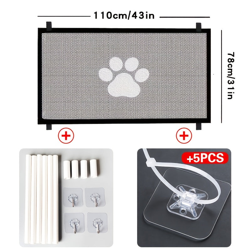 Barrière de sécurité pliable et portable pour animaux – Filet d'isolation en maille pliable pour portes intérieures, escaliers et pièces, disponible en petites et grandes tailles