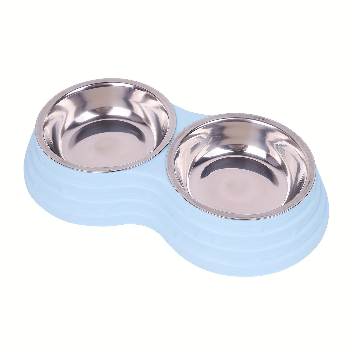 Gamelle double en acier inoxydable pour animaux – Ensemble de deux bols pour nourriture et eau pour chiens et chats de toutes tailles, gamelle durable et inoxydable pour chiens et chats