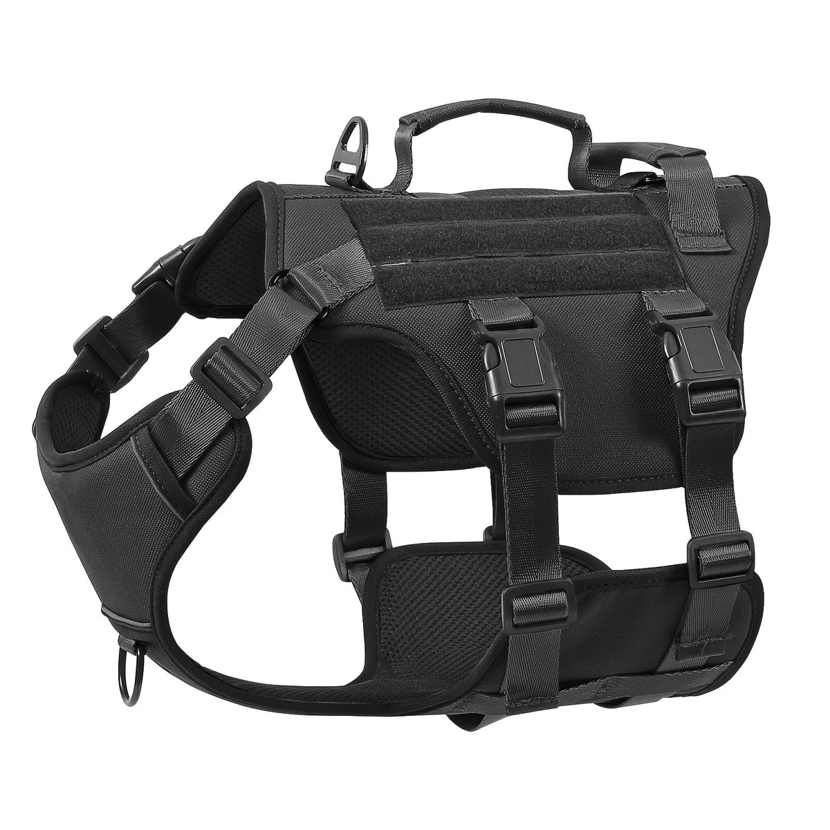 Harnais pour chien anti-traction anti-évasion – Gilet complet rembourré et doux pour animal de compagnie avec poignée de levage, bandes réfléchissantes et attache de laisse, réglable pour la marche, la randonnée et le dressage des grands chiens